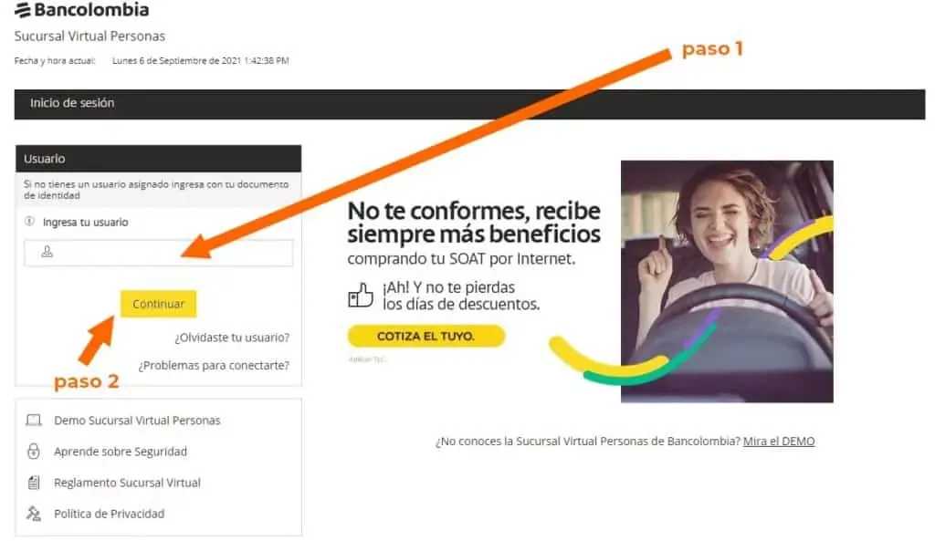 Cual es el codigo de seguridad CVV de la tarjeta BANCOLOMBIA