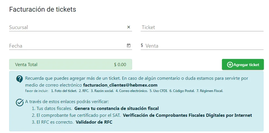 Sistema de facturación HEB