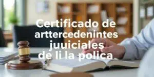 Certificado de antecedentes judiciales de la policía