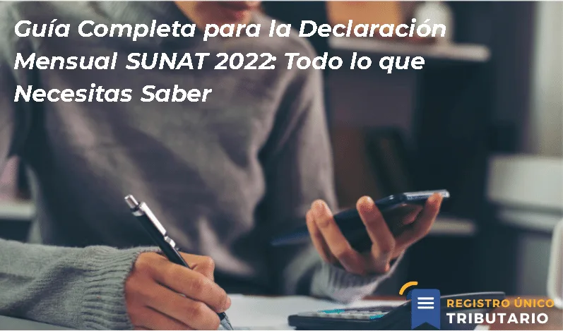 Guía Completa Para La Declaración Mensual Sunat 2022: Todo Lo Que Necesitas Saber