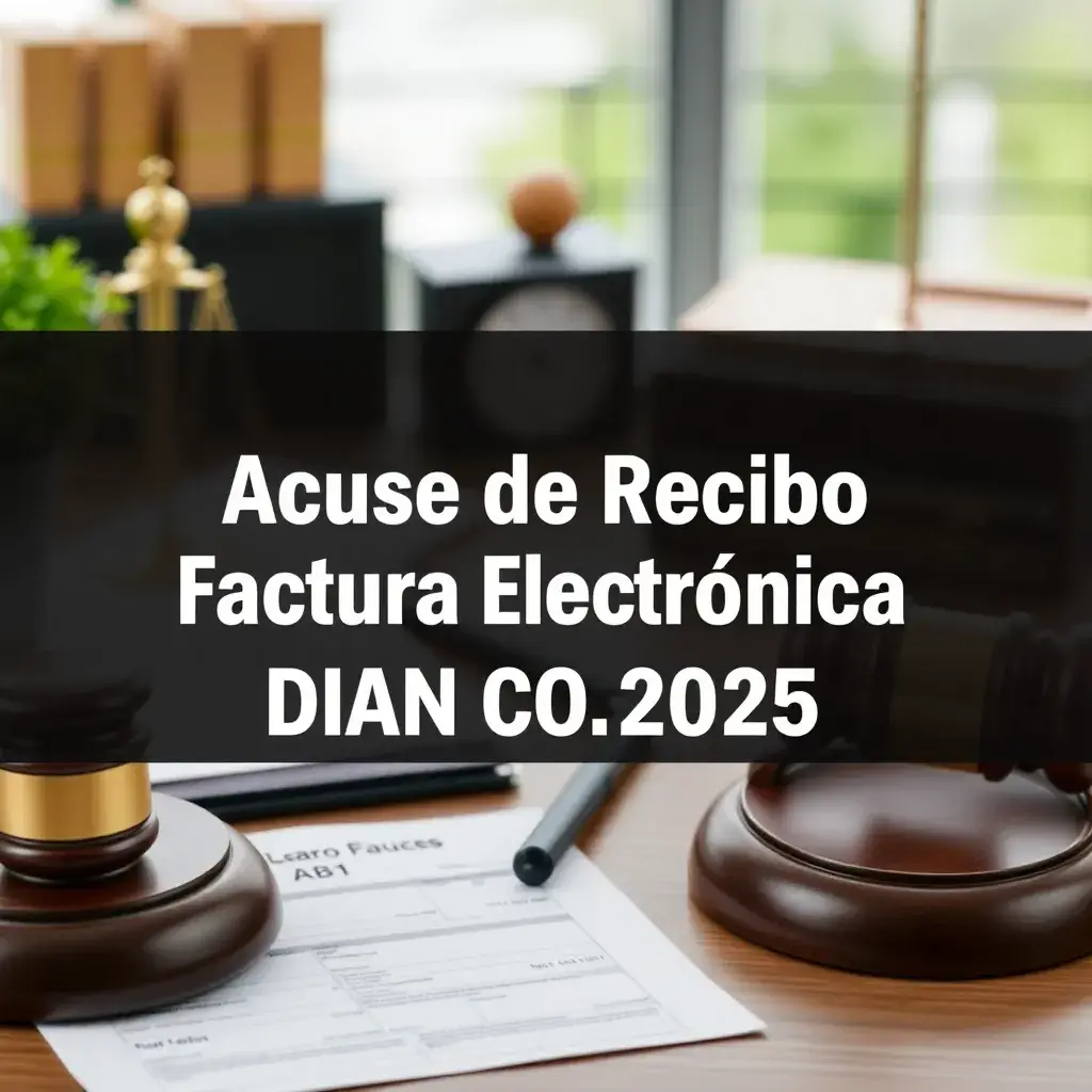 Acuse de recibo factura electrónica DIAN en Colombia. Documento esencial para la facturación electrónica.