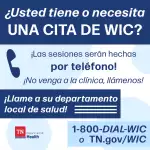 Mujeres, infantes y niños (WIC) Programa de Nutrición