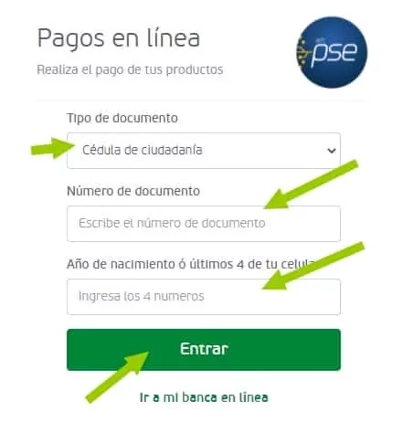 Como puedo realizar los pagos PSE de la tarjeta Falabella