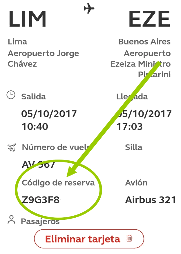 Como saber el codigo de reserva de Avianca