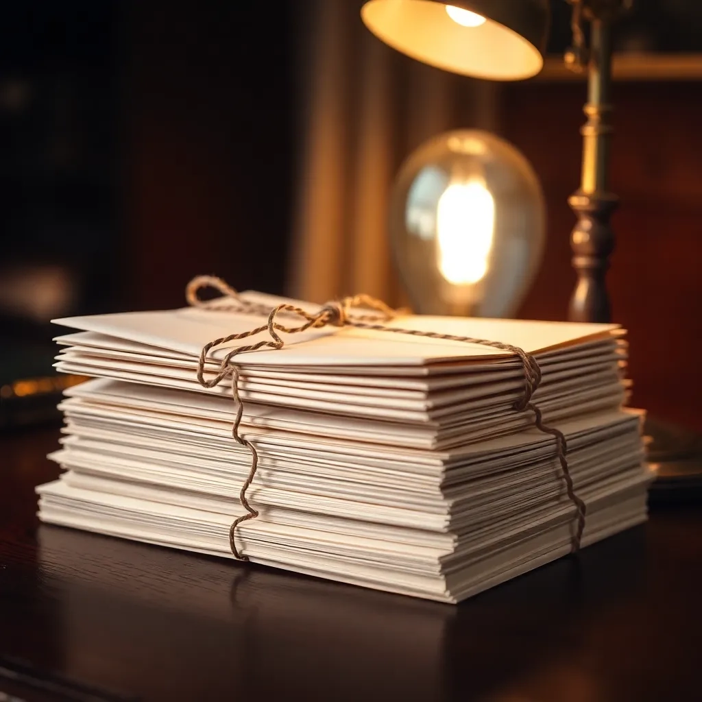 Pila de documentos oficiales atados sobre escritorio de caoba, representando el RUT persona natural en Perú.