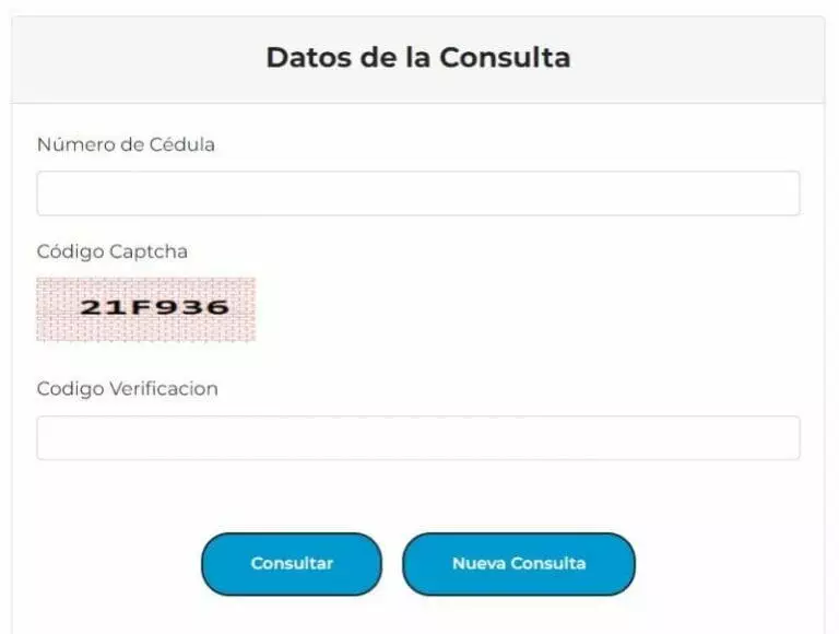 Consultar nombre con numero de cedula AQUI