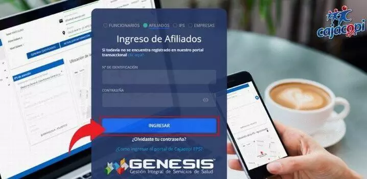 como descargar el certificado de afiliacion de cajacopi eps