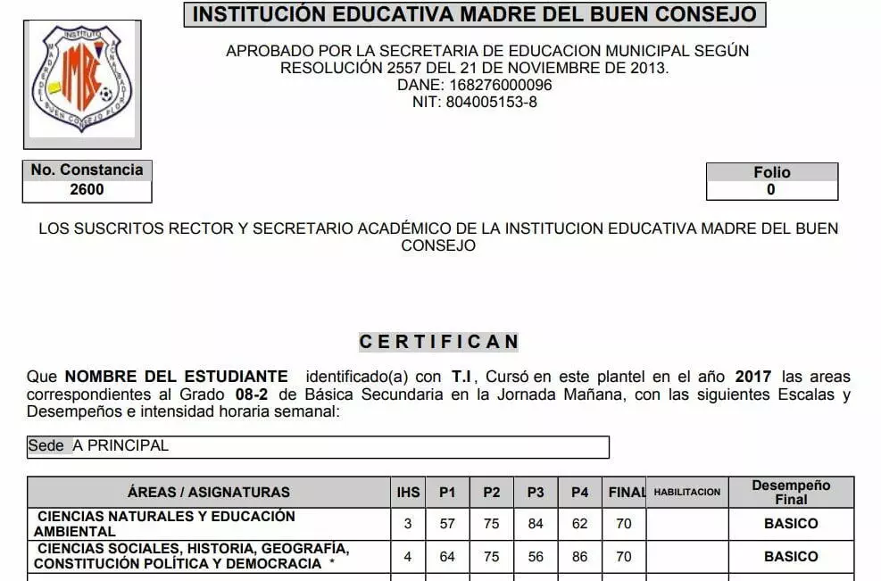 Como sacar un Certificado de Estudio del Colegio