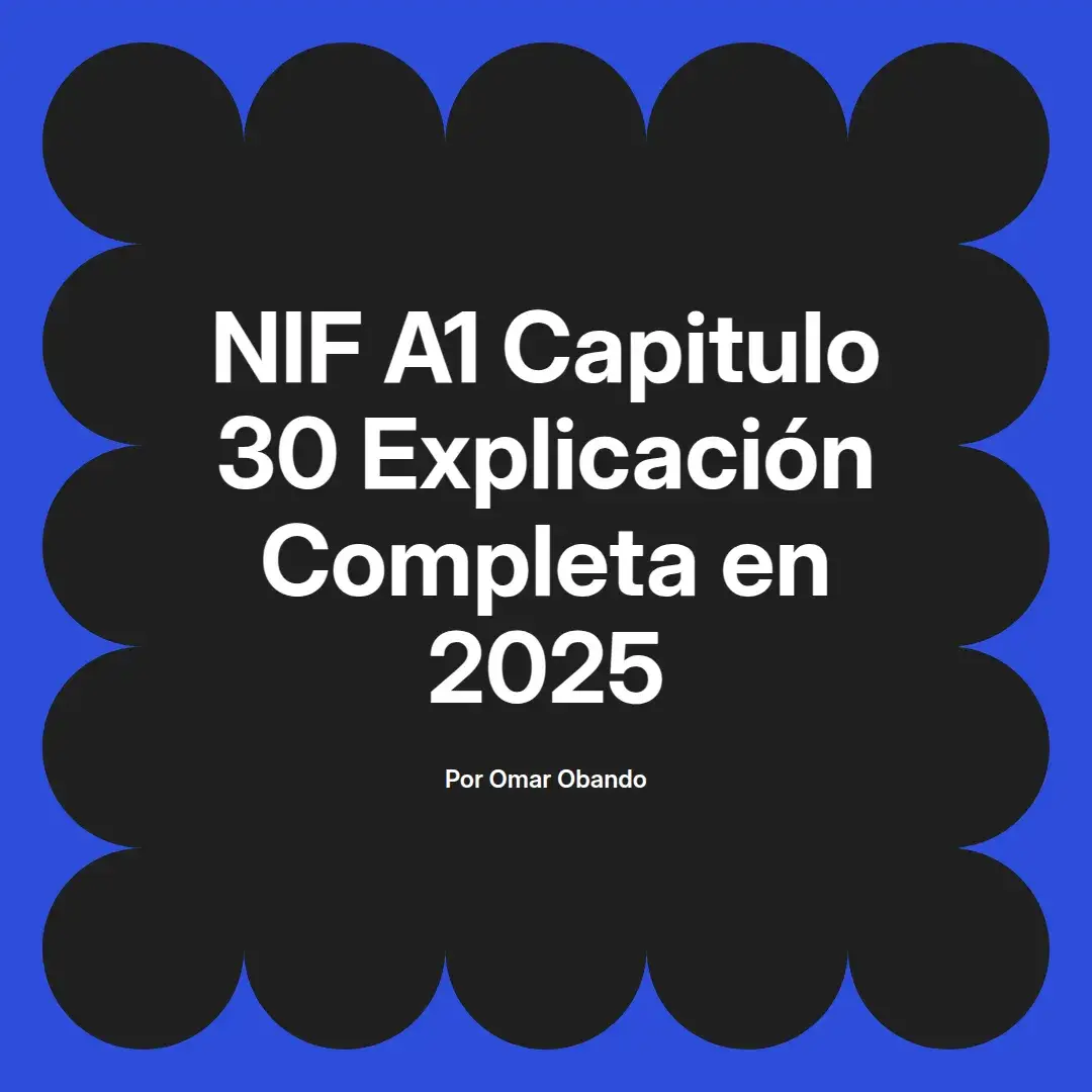 imagen destacada del post con un texto en el centro que dice NIF A1 Capitulo 30 Explicación Completa en 2025 y abajo del texto aparece el nombre del autor Omar Obando